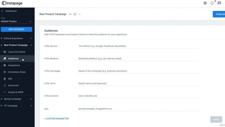 Instapage Personalisation