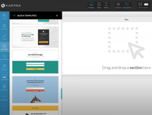 kartra landing page building