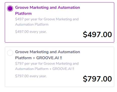 Groovefunnels Pricing Plans At A Glance