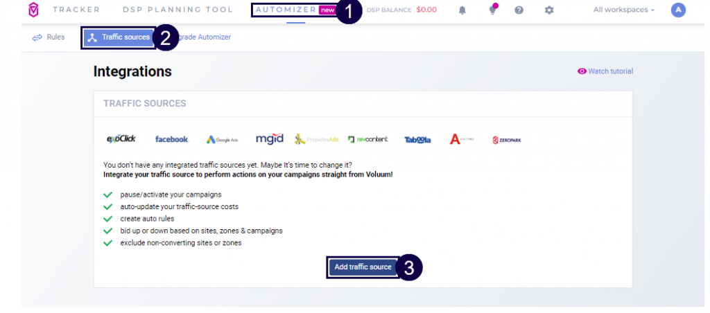 Voluum_integration with marketing tools
