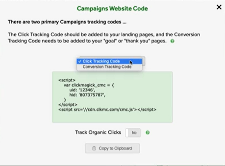 campaigns website code