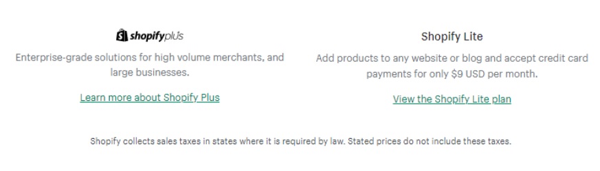 additional shopify plans