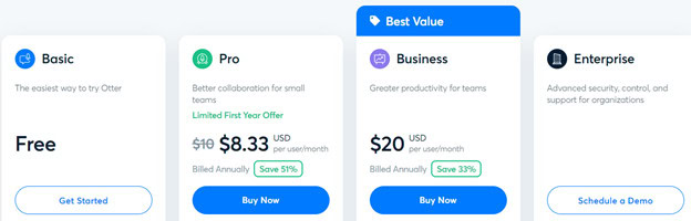 Otter Pricing