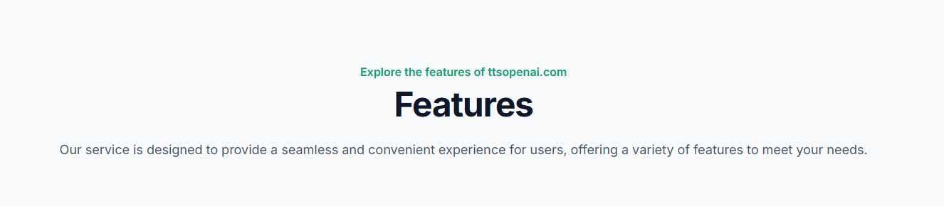 TTS Features