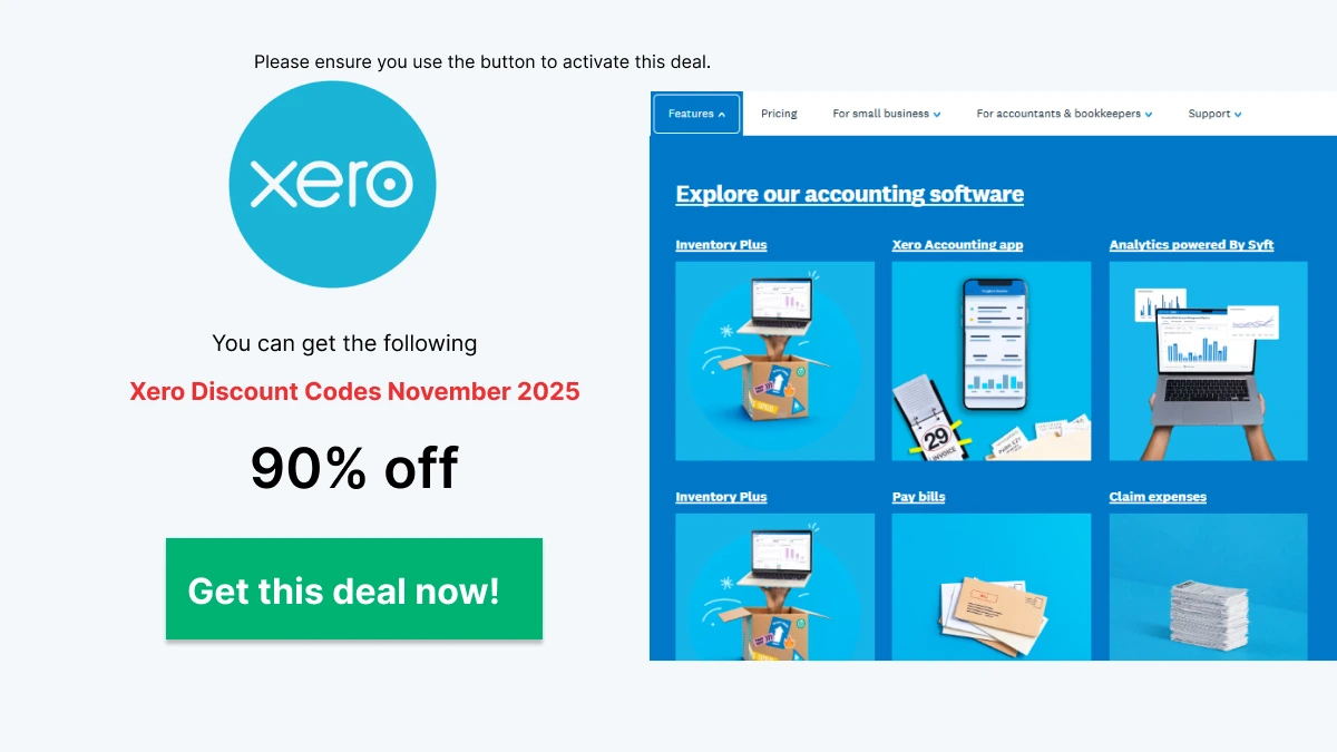 Xero discount codes 2025 – Save 90% on all plans