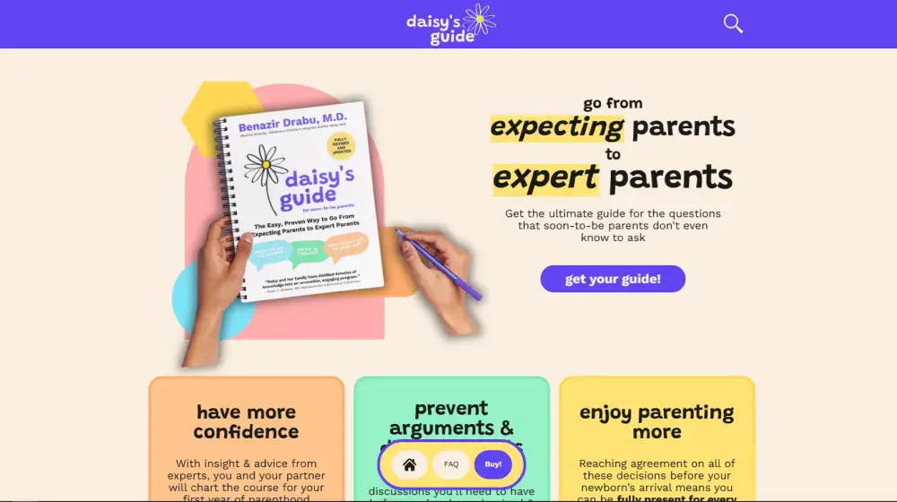 Daisy's Guide dashboard