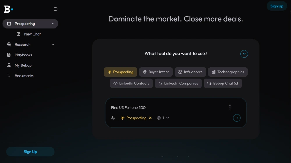 Bebop dashboard