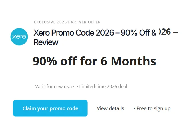 Xero discount codes - 90% off for 6 months
