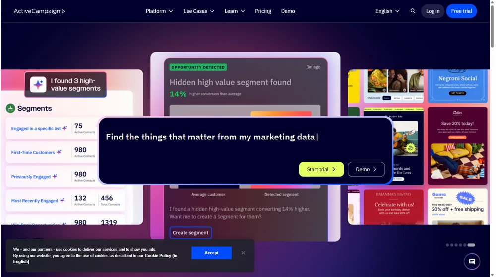 ActiveCampaign dashboard