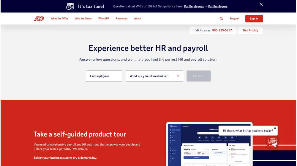 ADP dashboard