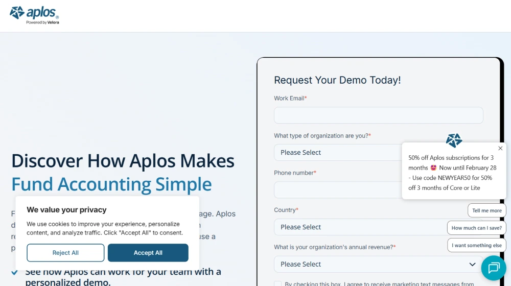 Aplos, Raisely & Keela dashboard