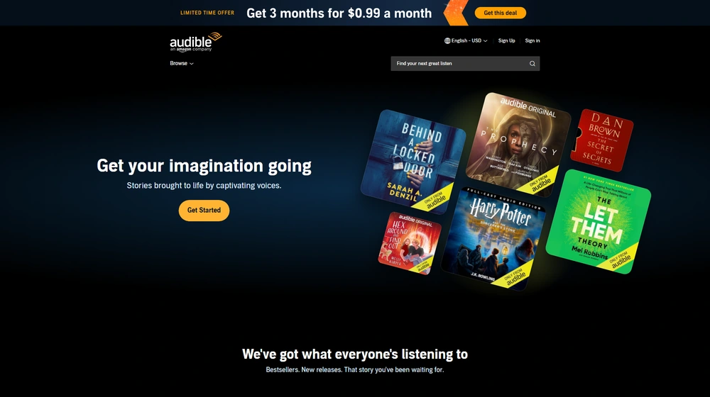 Audible dashboard