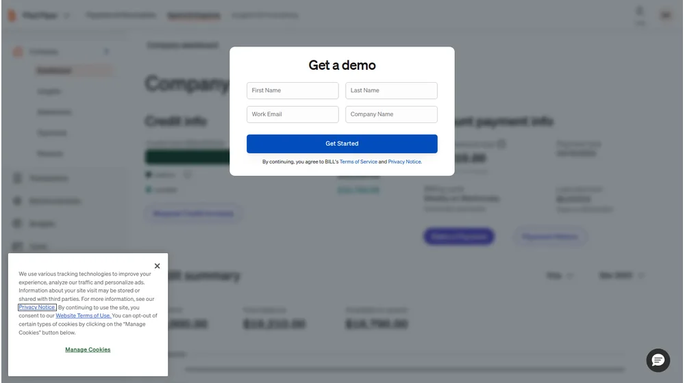 Bill dashboard