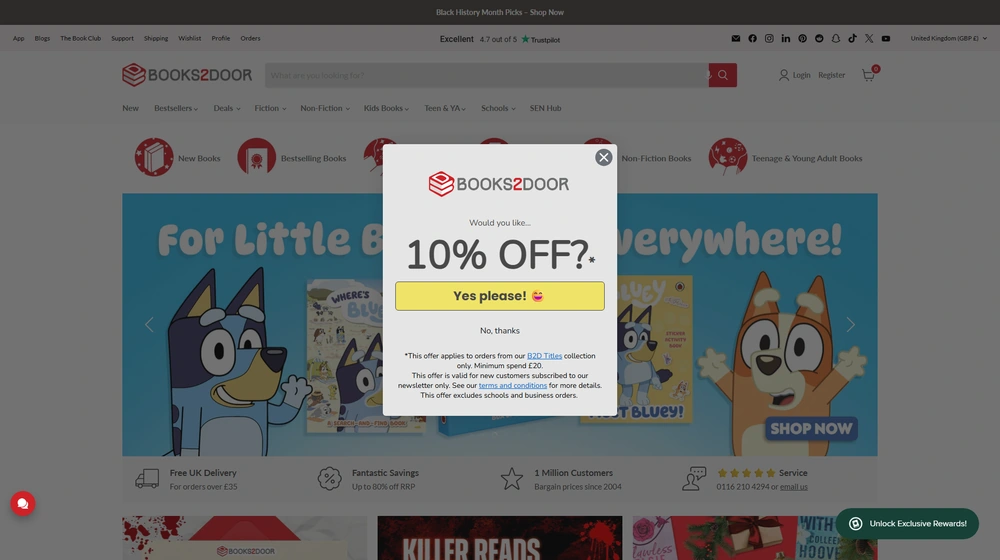 Books2Door dashboard