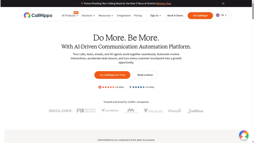 CallHippo dashboard
