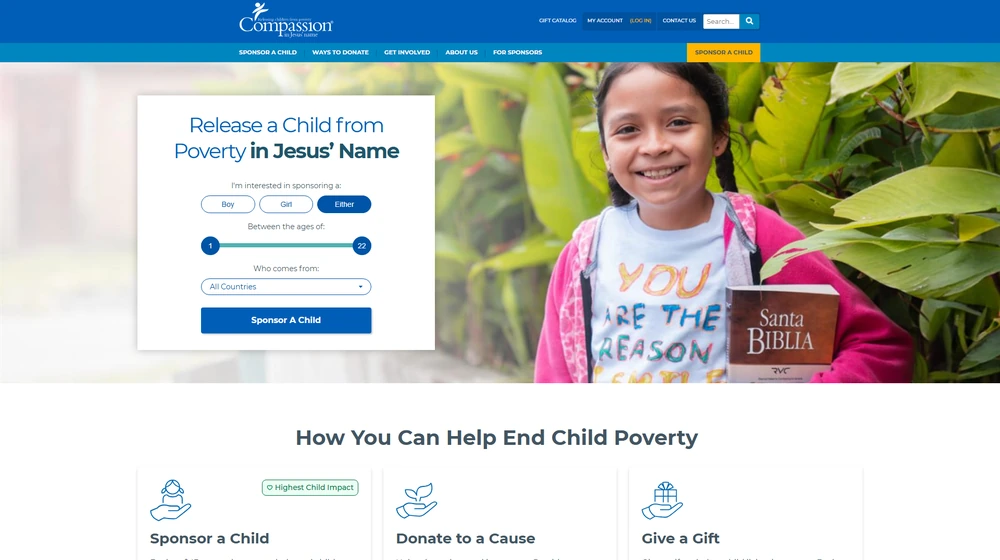 Compassion International dashboard