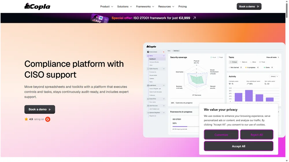 Copla dashboard