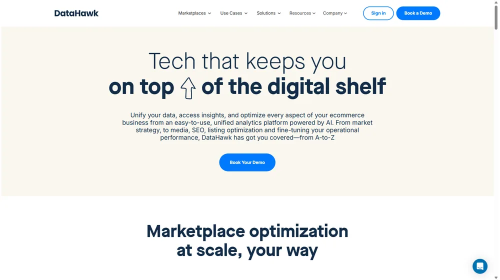 DataHawk dashboard
