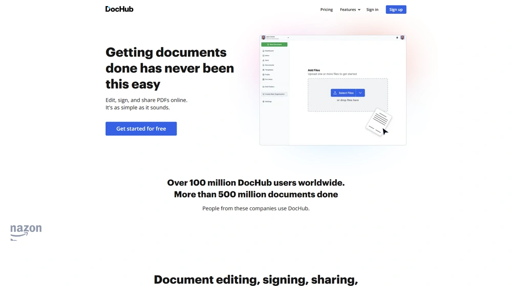 DocHub dashboard