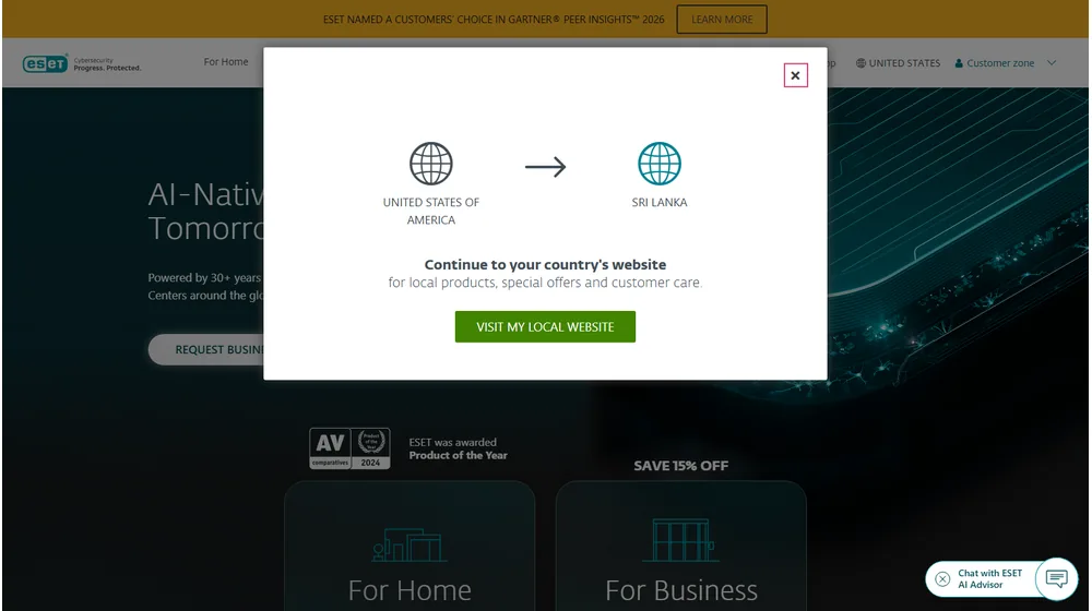 ESET North America dashboard