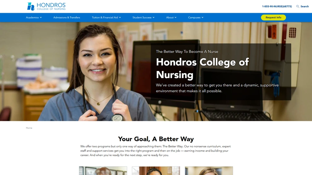 Hondros - College of Business dashboard