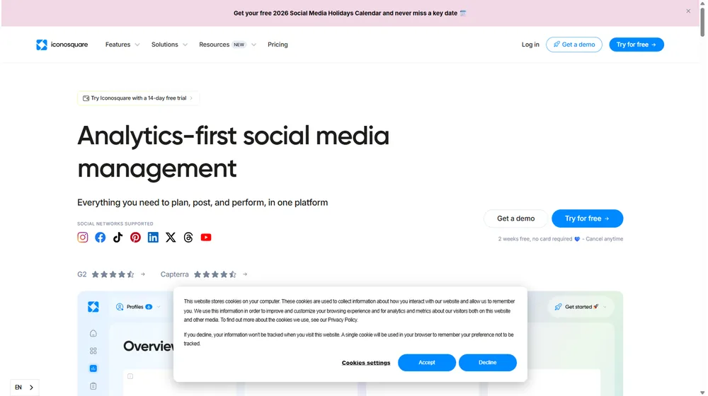 Iconosquare dashboard