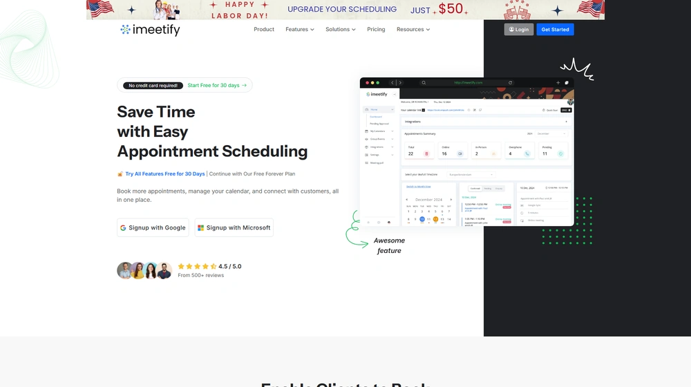 imeetify dashboard