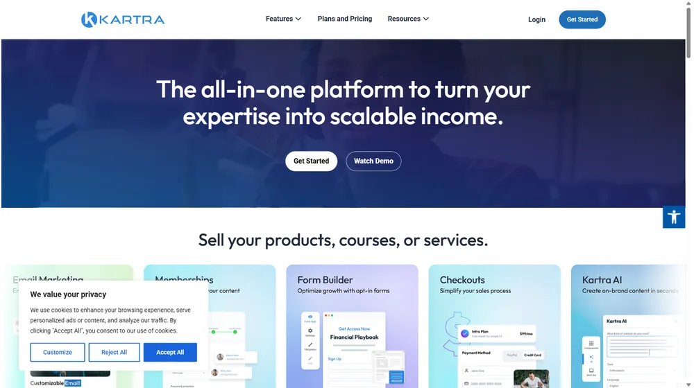 Kartra, WebinarJam & EverWebinar dashboard