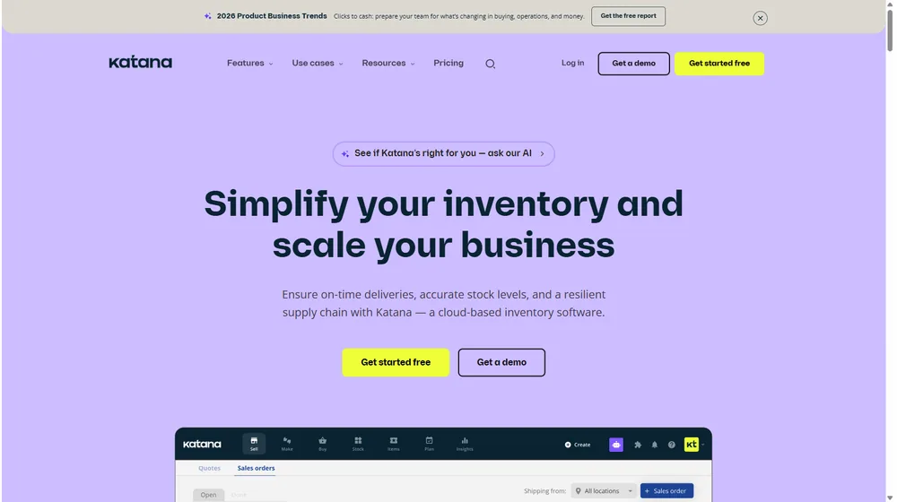 Katana Cloud Inventory dashboard