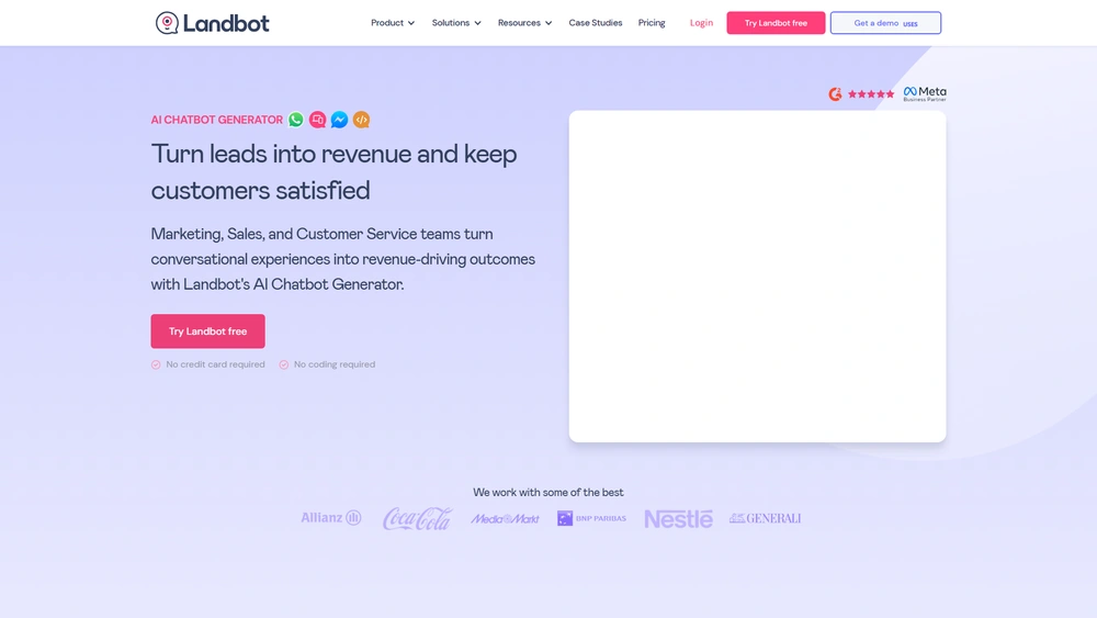 Landbot dashboard