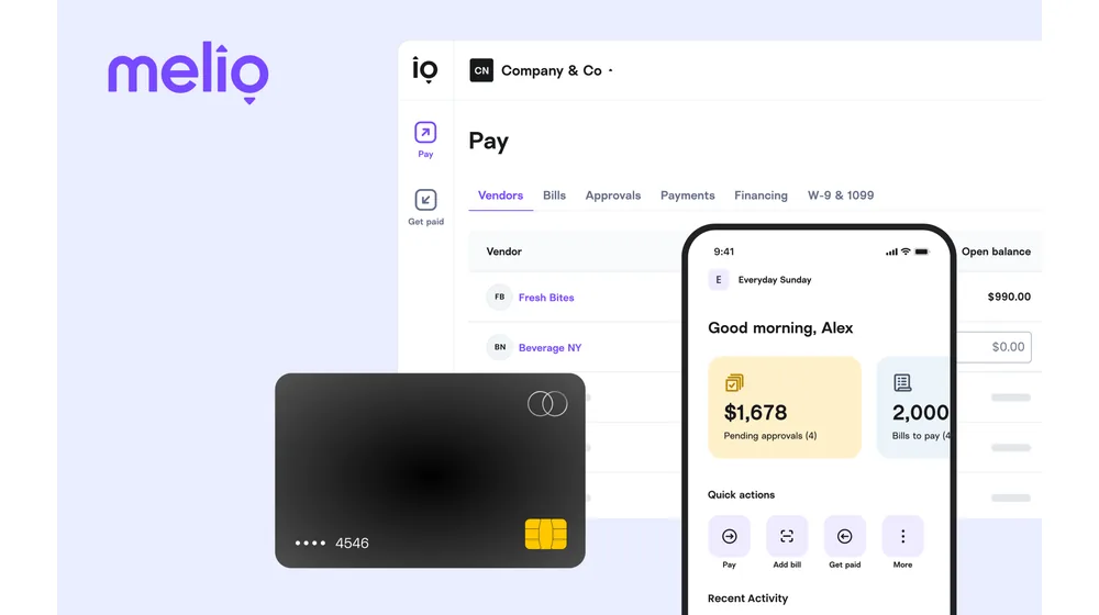 Melio dashboard