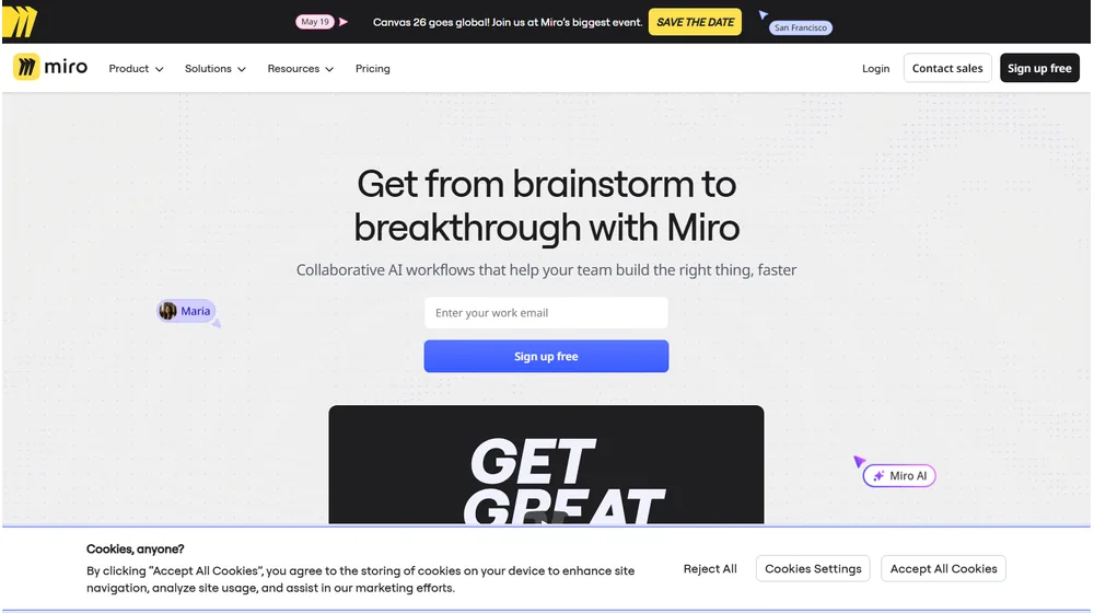 Miro - Affiliate dashboard