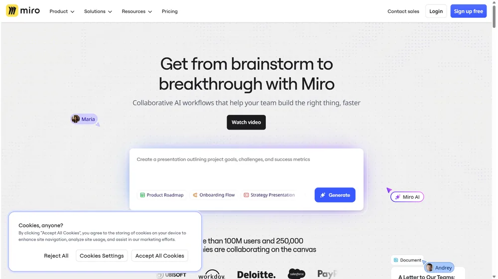 Miro dashboard
