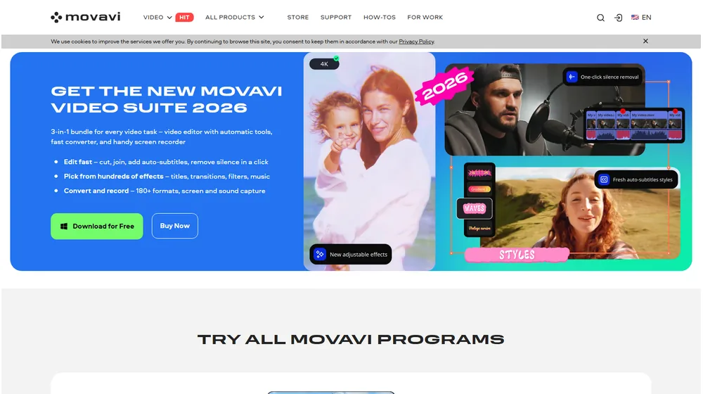 Movavi dashboard