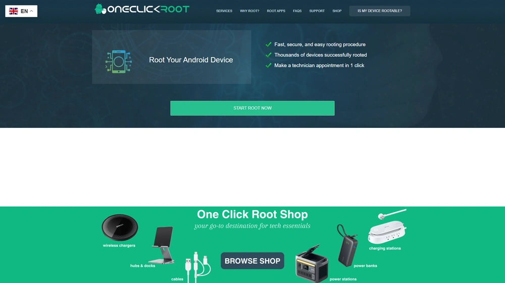 One Click Root dashboard