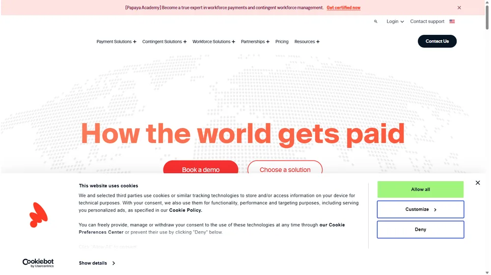 Papaya Global dashboard