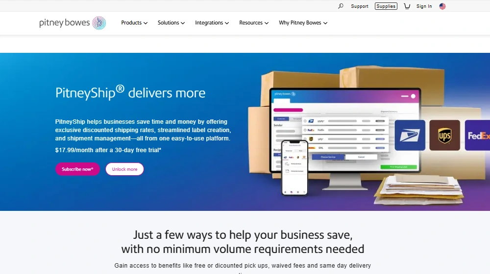 PitneyShip dashboard