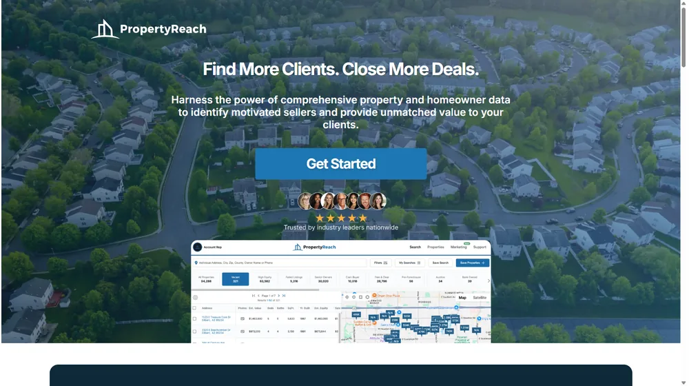 PropertyReach, Inc. dashboard
