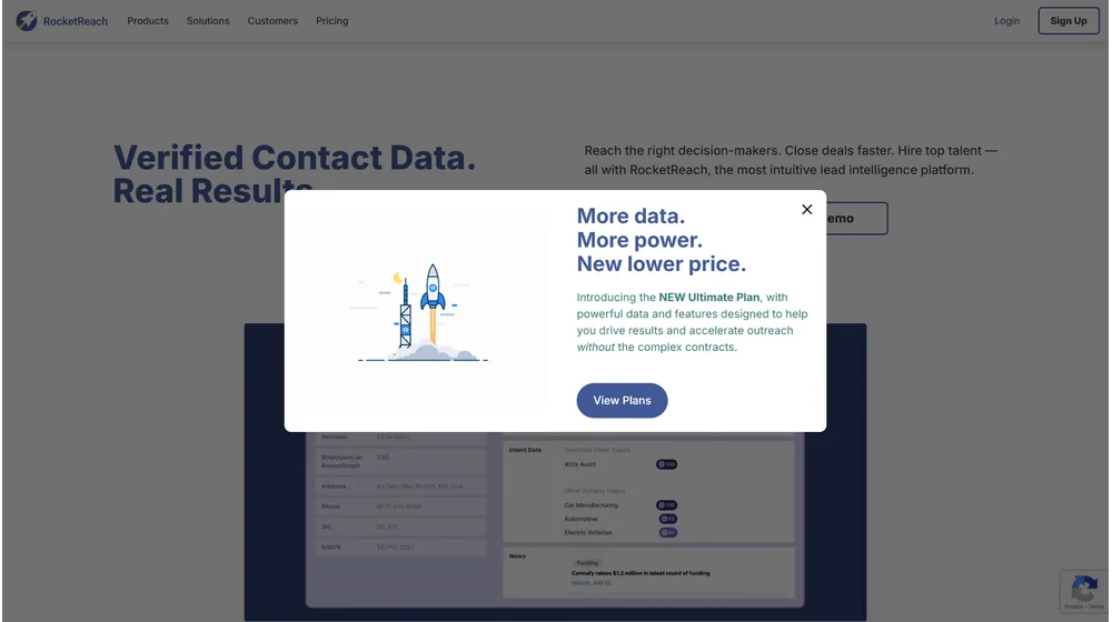 RocketReach LLC dashboard