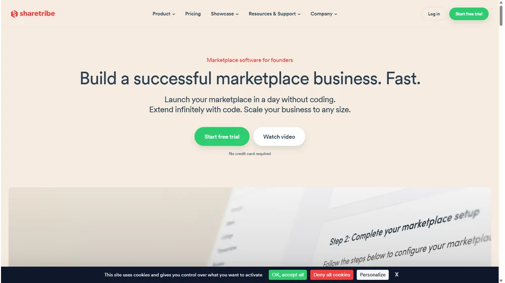 Sharetribe dashboard