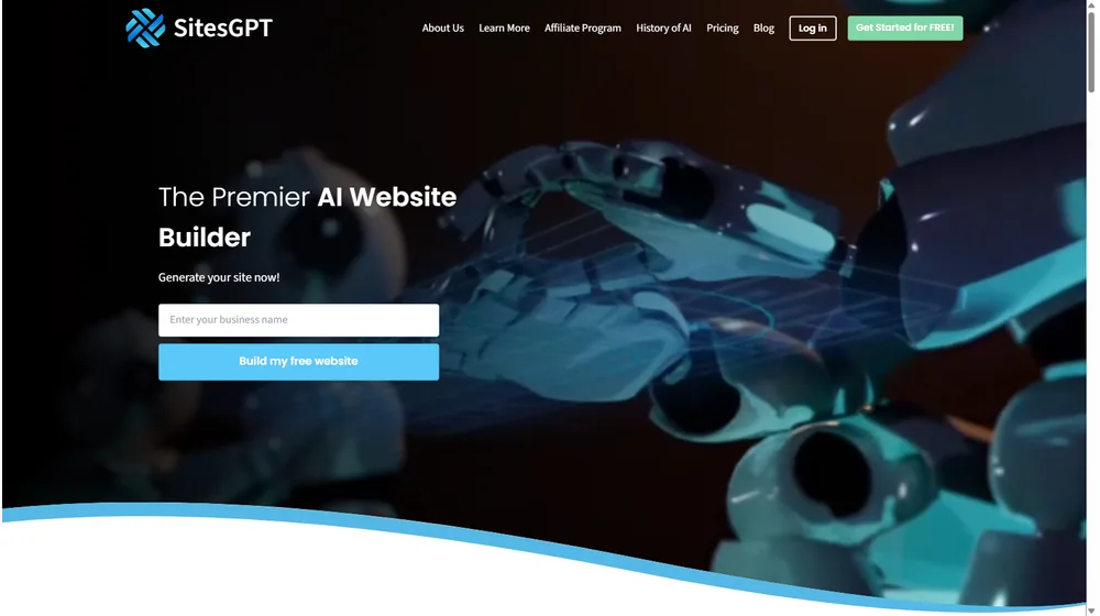 SitesGPT.com dashboard