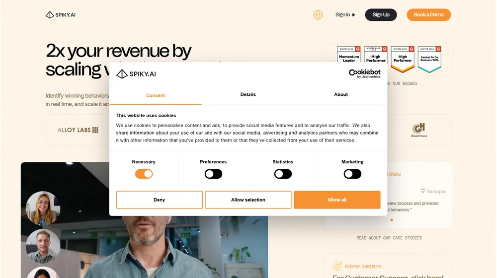 Spiky.ai dashboard