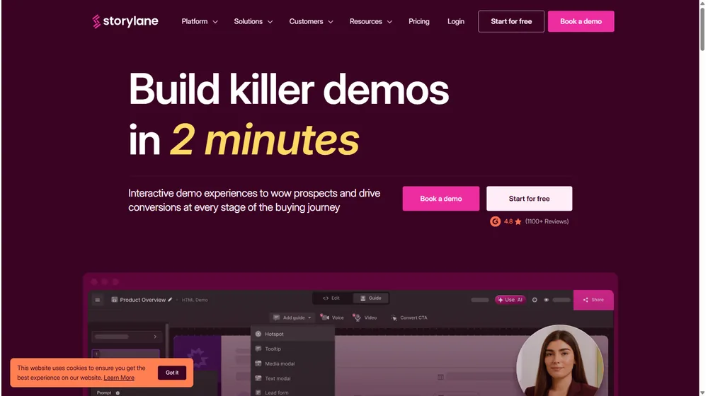 Storylane dashboard