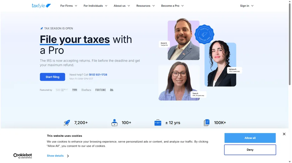 Taxfyle dashboard
