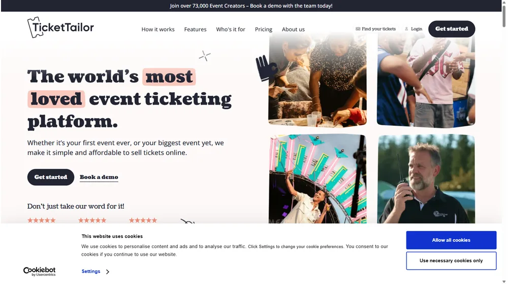 Ticket Tailor dashboard