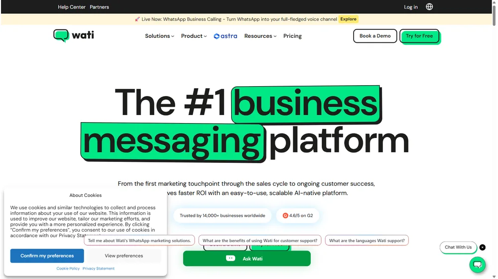 Wati.io dashboard